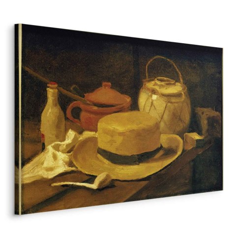 Obraz - Vincent Van Gogh - Martwa natura z żółtym słomkowym kapeluszem 30x20 Na płótnie włoskim