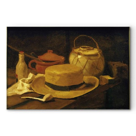 Obraz - Vincent Van Gogh - Martwa natura z żółtym słomkowym kapeluszem 60x40 Na płótnie włoskim