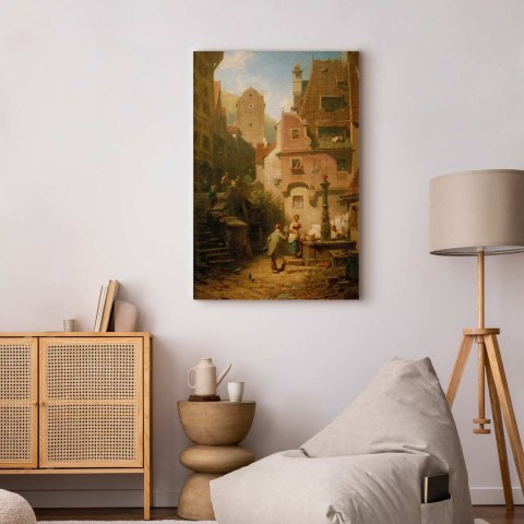 Obraz - Carl Spitzweg - Życzliwy prezentujący kwiaty 20x30 Na płótnie włoskim