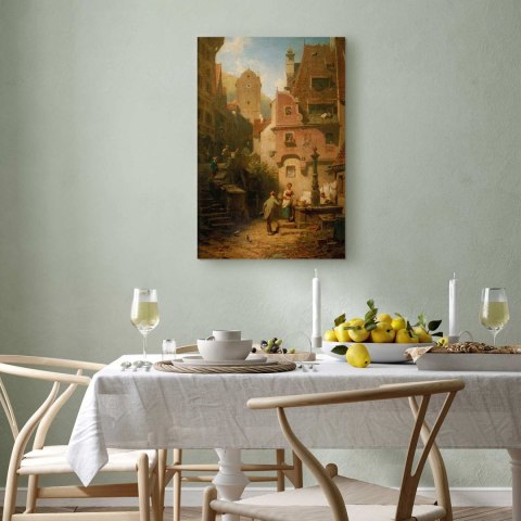 Obraz - Carl Spitzweg - Życzliwy prezentujący kwiaty 20x30 Na płótnie włoskim