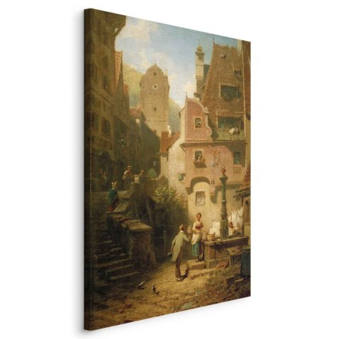 Obraz - Carl Spitzweg - Życzliwy prezentujący kwiaty 40x60 Standard
