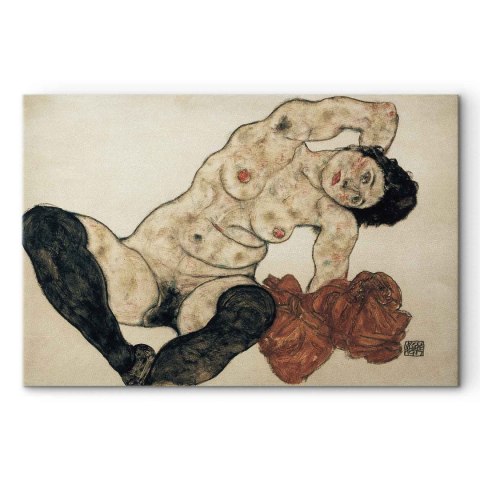 Obraz - Egon Schiele - Liegender Akt mit gelbem Handtuch 30x20 Standard