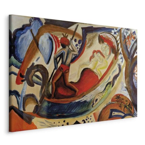 Obraz - August Macke - Nagie dziewczyny na barce 90x60 Standard