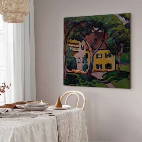 Obraz - August Macke - Staudacherhaus in Tegernsee 60x60 Na płótnie włoskim