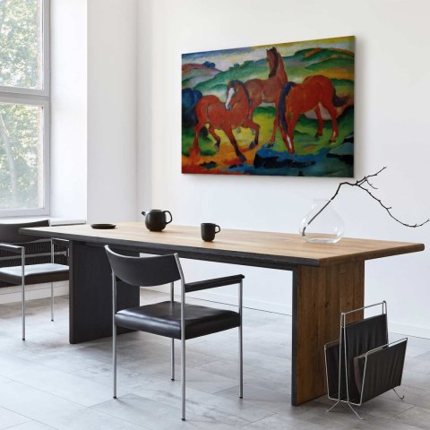 Obraz - Franz Marc - Czerwone konie (Pasące się Konie IV) 30x20 Na płótnie włoskim