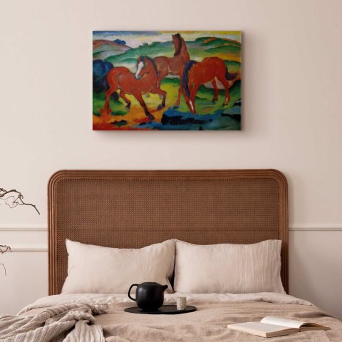 Obraz - Franz Marc - Czerwone konie (Pasące się Konie IV) 30x20 Premium Print