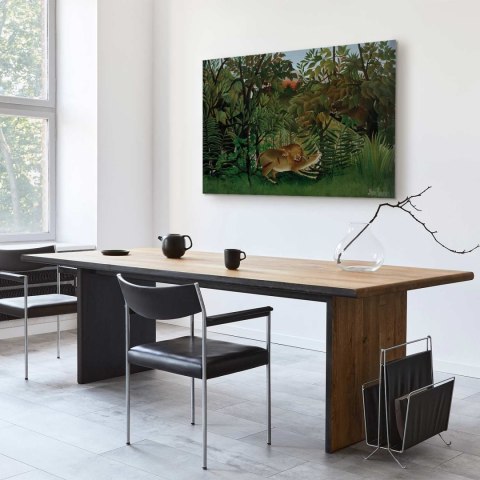 Obraz - Henri Rousseau - Le Lion ayant faim se jette sur l'Antilope 30x20 Akustyczny