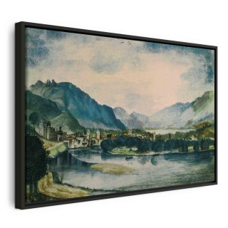 Obraz - Albrecht Dürer - Widok na Trydent od północy 120x80 W ramie drewnianej czarnej