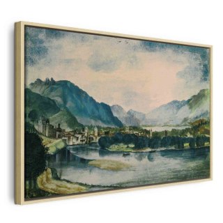 Obraz - Albrecht Dürer - Widok na Trydent od północy 120x80 W ramie drewnianej naturalnej