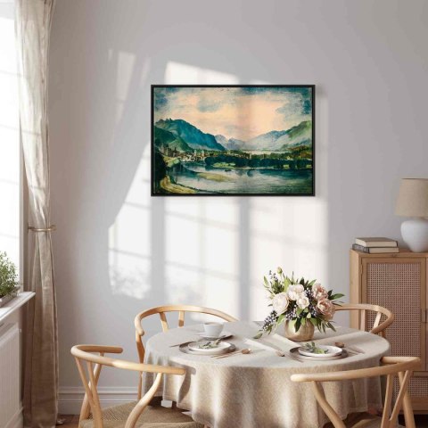 Obraz - Albrecht Dürer - Widok na Trydent od północy 60x40 W ramie drewnianej czarnej