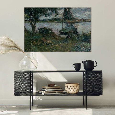 Obraz - Paul Gauguin - Flußufer 30x20 Na płótnie włoskim