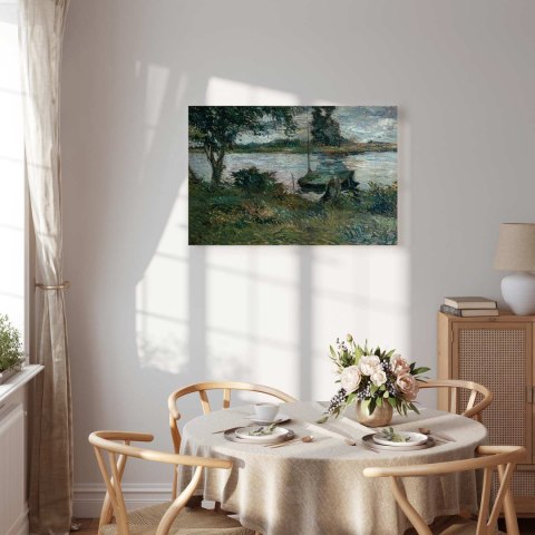 Obraz - Paul Gauguin - Flußufer 30x20 Na płótnie włoskim