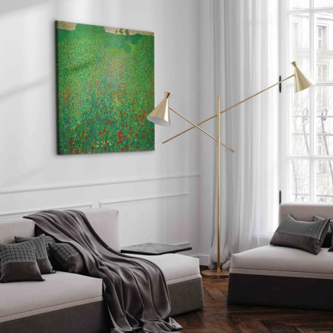 Obraz - Gustav Klimt - Pole maków 40x40 Na płótnie włoskim