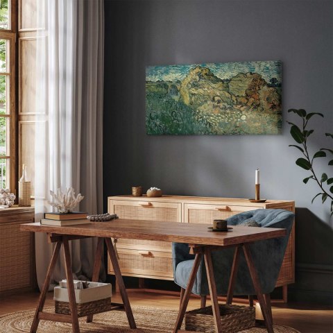 Obraz - Vincent Van Gogh - Pole ze stogami pszenicy 60x30 Standard