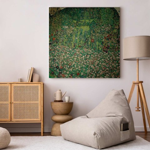 Obraz - Gustav Klimt - Gartenlandschaft mit Bergkuppe 40x40 Na płótnie włoskim