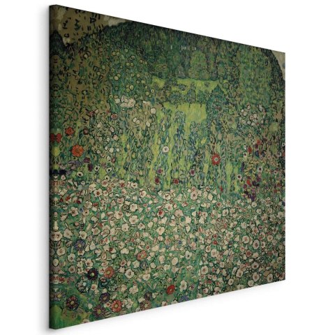 Obraz - Gustav Klimt - Gartenlandschaft mit Bergkuppe 60x60 Na płótnie włoskim
