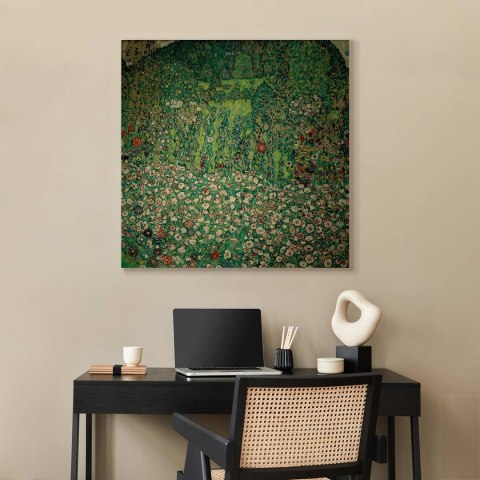Obraz - Gustav Klimt - Gartenlandschaft mit Bergkuppe 60x60 Na płótnie włoskim