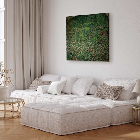 Obraz - Gustav Klimt - Gartenlandschaft mit Bergkuppe 60x60 Standard