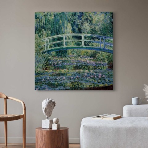 Obraz - Claude Monet - Mostek w Giverny 40x40 Na płótnie włoskim