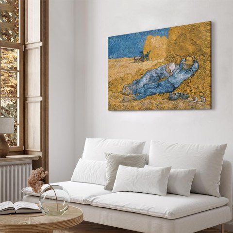 Obraz - Vincent van Gogh - Południe - Odpoczynek od pracy 30x20 Na płótnie włoskim