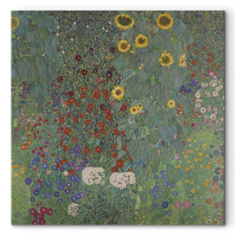 Obraz - Gustav Klimt - Ogród wiejski ze słonecznikami 40x40 Na płótnie włoskim