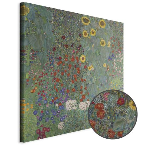 Obraz - Gustav Klimt - Ogród wiejski ze słonecznikami 40x40 Premium Print