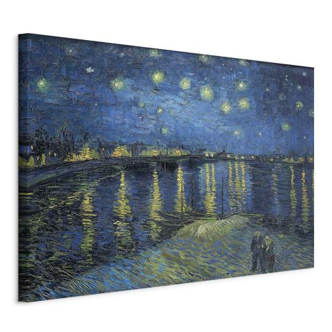 Obraz - Vincent van Gogh - Gwieździsta noc nad Rodanem 90x60 Standard