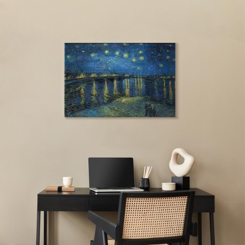 Obraz - Vincent van Gogh - Gwieździsta noc nad Rodanem 90x60 Standard