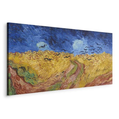 Obraz - Vincent van Gogh - Pole pszenicy z krukami 60x30 Standard