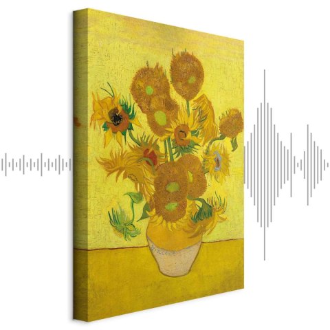 Obraz - Vincent van Gogh - Martwa natura: wazon z piętnastoma słonecznikami 20x30 Akustyczny