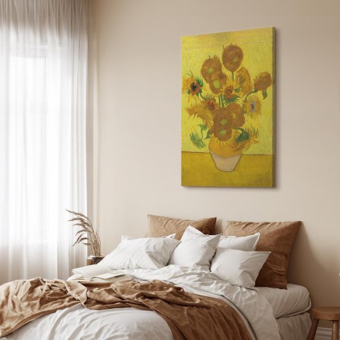 Obraz - Vincent van Gogh - Martwa natura: wazon z piętnastoma słonecznikami 20x30 Standard