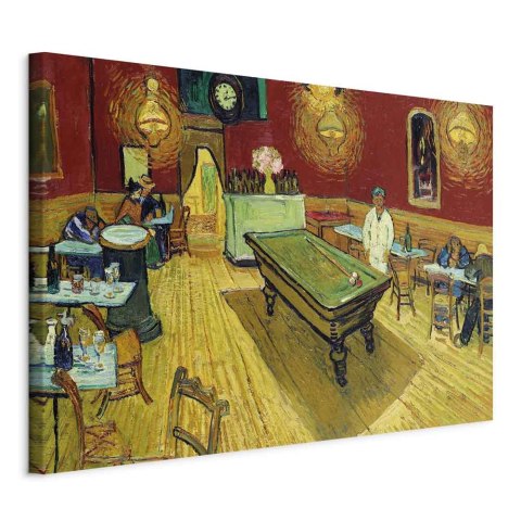 Obraz - Vincent van Gogh - Nocna kawiarnia 30x20 Na płótnie włoskim