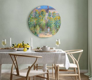 Obraz okrągły - Claude Monet - Ogród Moneta w Vétheuil 40x40
