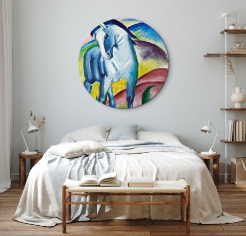 Obraz okrągły - Franz Marc - Niebieski koń 40x40