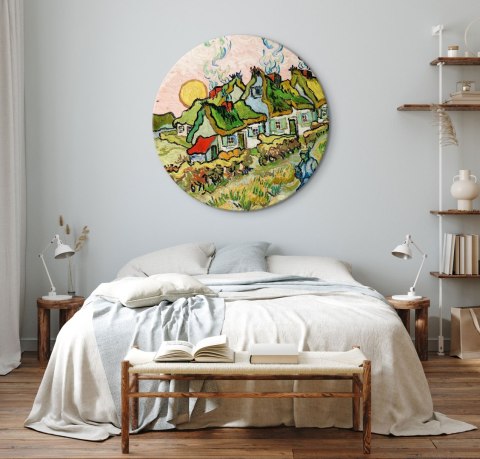 Obraz okrągły - Vincent van Gogh - Domy i figura 40x40