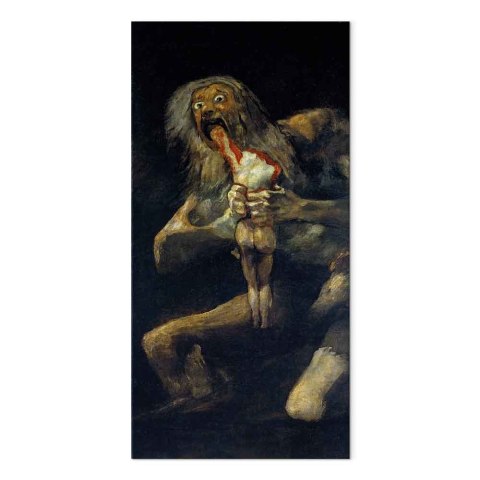 Obraz - Francisco Goya - Saturn pożerający własne dzieci 30x60 Na płótnie włoskim