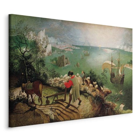 Obraz - Pieter Bruegel (starszy) - Pejzaż z upadkiem Ikara 90x60 Standard