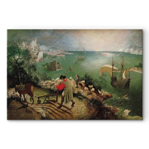 Obraz - Pieter Bruegel (starszy) - Pejzaż z upadkiem Ikara 90x60 Standard