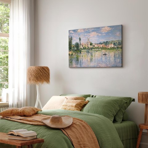 Obraz - Claude Monet - Widok na Vétheuil latem 60x40 Na płótnie włoskim