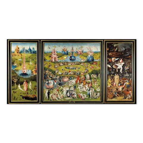 Obraz - Hieronim Bosch - Ogród ziemskich rozkoszy 60x30 Standard