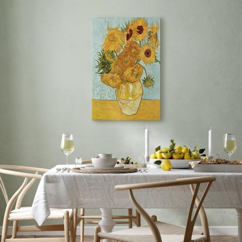 Obraz - Vincent van Gogh - Martwa natura: wazon z dwunastoma słonecznikami 20x30 Na płótnie włoskim