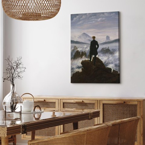 Obraz - Caspar David Friedrich - Wędrowiec nad morzem mgły 60x90 Standard