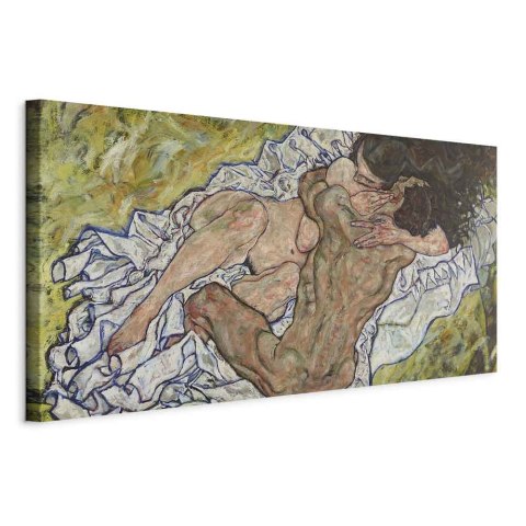 Obraz - Egon Schiele - Uścisk (Kochankowie II) 60x30 Standard