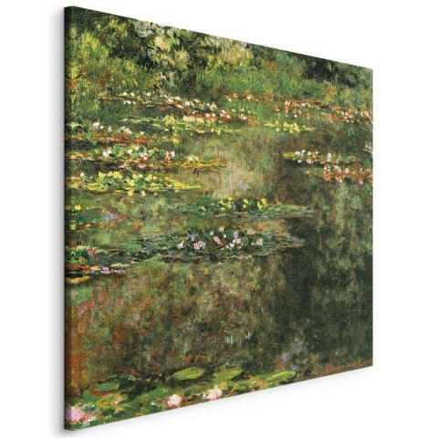 Obraz - Claude Monet - Staw z nenufarami 60x60 Na płótnie włoskim