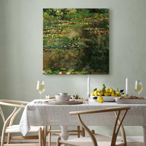 Obraz - Claude Monet - Staw z nenufarami 60x60 Na płótnie włoskim
