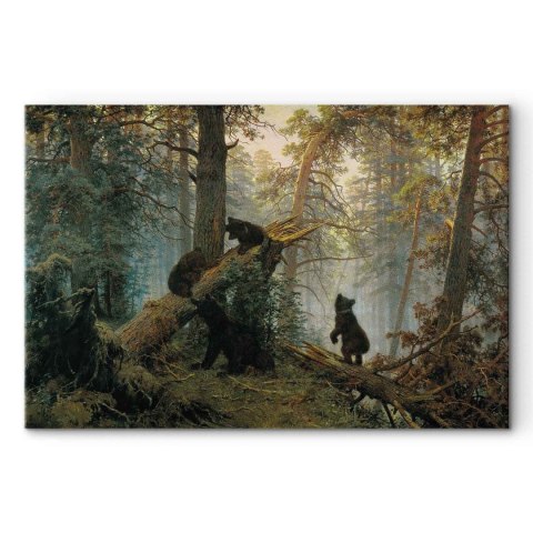 Obraz - Iwan Szyszkin - Poranek w sosnowym lesie 30x20 Na płótnie włoskim