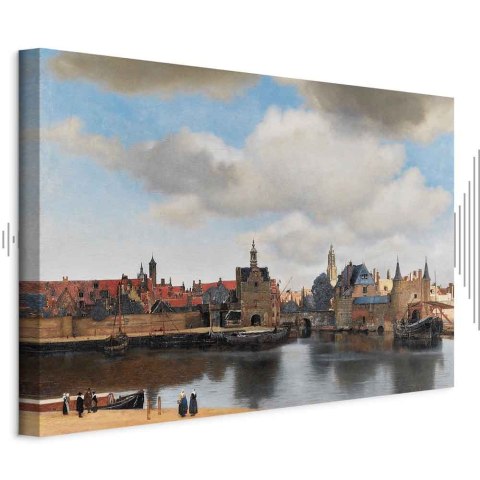 Obraz - Jan Vermeer - Widok Delft 30x20 Akustyczny