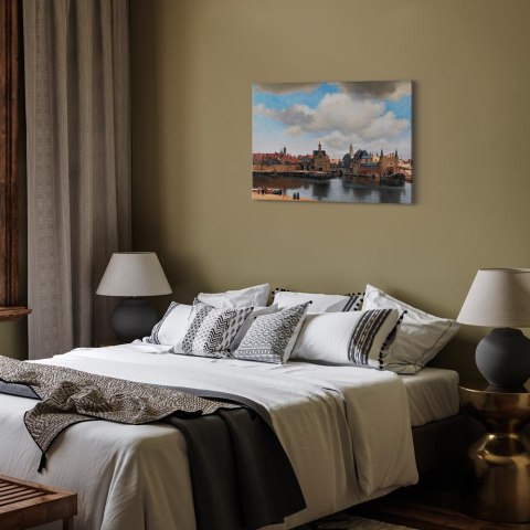 Obraz - Jan Vermeer - Widok Delft 30x20 Na płótnie włoskim