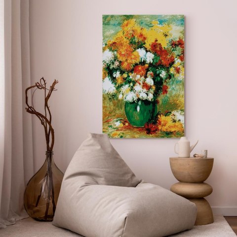 Obraz - Pierre-Auguste Renoir - Bukiet chryzantem 20x30 Na płótnie włoskim