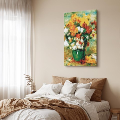 Obraz - Pierre-Auguste Renoir - Bukiet chryzantem 20x30 Na płótnie włoskim